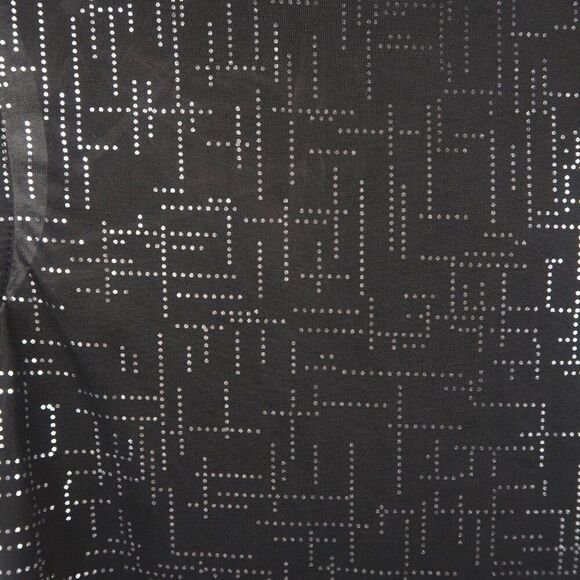 BLACK SLEEVELESS COWL NECK EVENING PARTY TOP WITH SILVER DETAIL SIZE MEDIUM - Picture 5 of 5